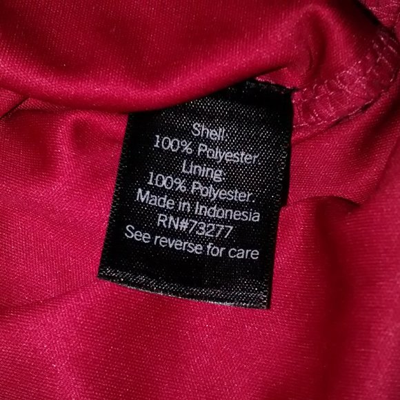 Like New Simply Vera Vera Wang Patterned Red Blouse, Keyhole Tie Front , Size M - Picture 5 of 6